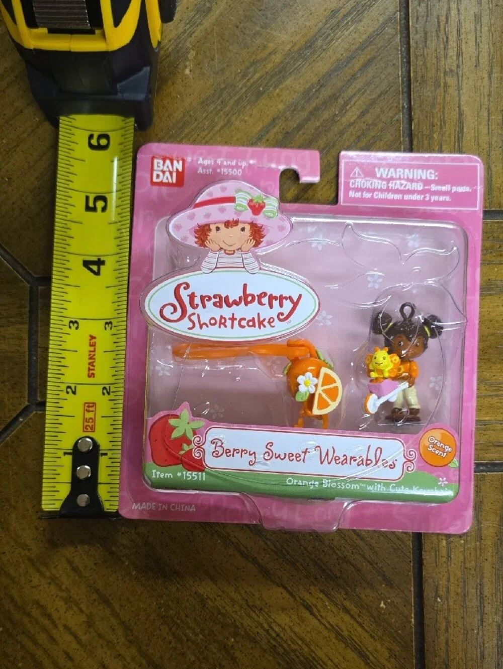 Strawberry Shortcake Berry Sweet Wearable Orange Blossom Keychain Charm Set 2002